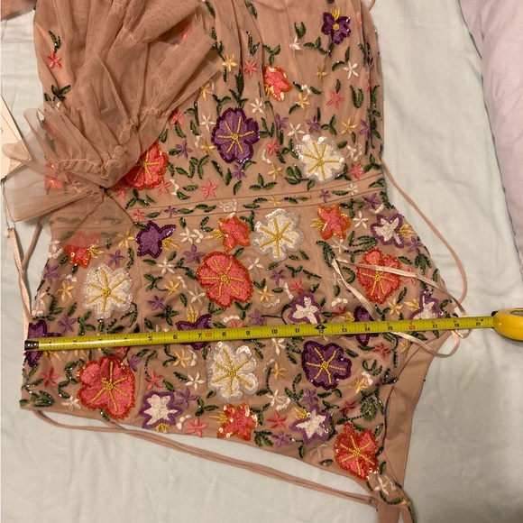 Mac Duggal Pastel Floral Embroidered Gown - Picture 13 of 14